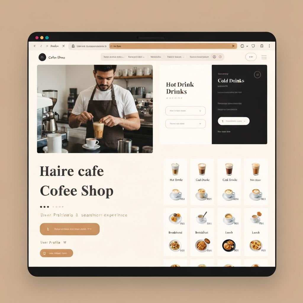 Cafe & Coffee Shop App web version